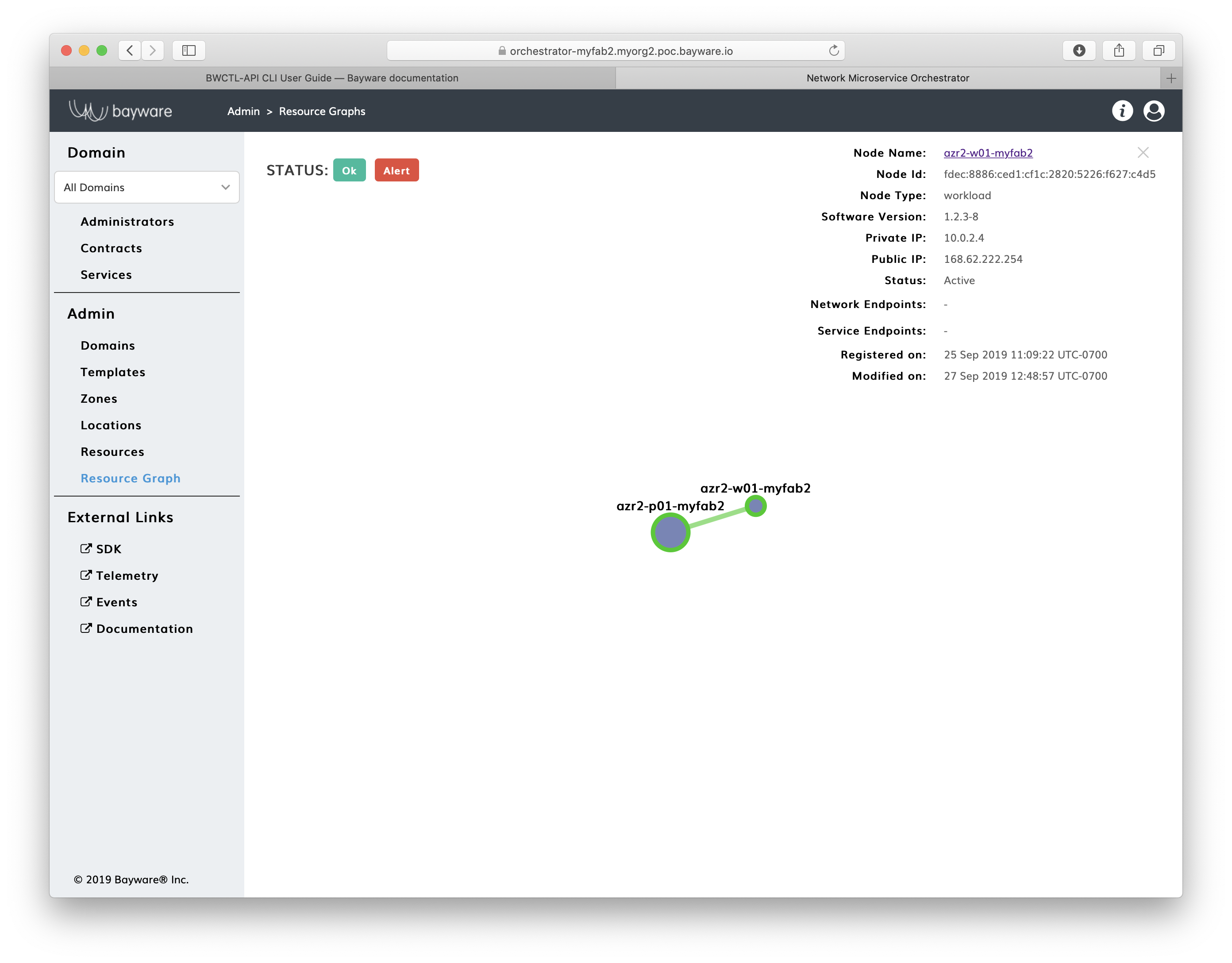 Orchestrator Resource Graph page